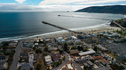 Aerial view of Avila Beach, California Coast. 