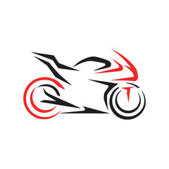 Modern Motorcycle Logo Design Vector Template