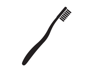 Toothbrush in vector white background.