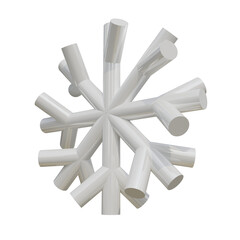 Fototapeta premium snowflake on white