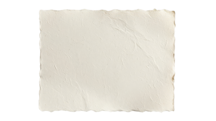 Vintage Offwhite Handmade Paper Texture With Deckled Edges