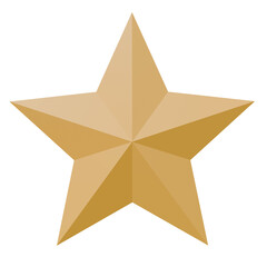 golden star isolated