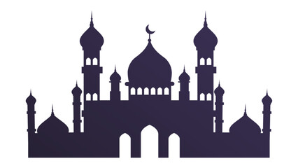 silhouette of a mosque