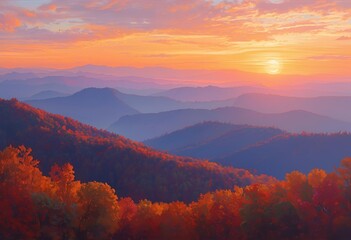 sunrise in the mountains