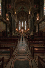 Fototapeta premium architecture style and decoration art of Basilique de Notre-Dame de Fourvière, Lyon, France