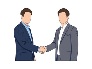 Business Meeting Handshake Illustration Seamless Partnership and Cooperation Concept