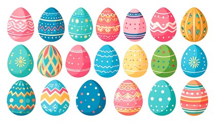 Colorful Easter Eggs Collection for Festive Celebrations.