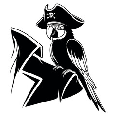 pirate parrot hat on bird