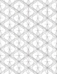 Delicate gray geometric pattern of intersecting lines against white background