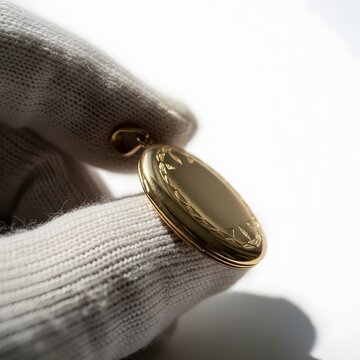 Close-up of gold button on fabric