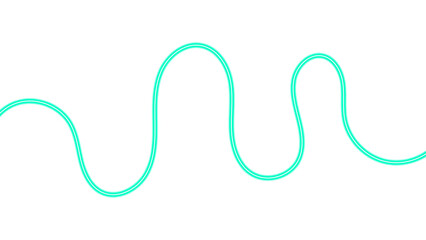 Dynamic Neon Glow Wave Ribbon. Vibrant, Looping, and Smooth Wavy Line Design Elements for Digital Background and Border