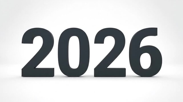 Sequence of Moving Numbers Illustrating Progression from 2021 to 2026 in a Dynamic Timeline
