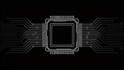 Circuit board design with central chip