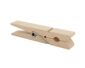 Wooden Clothespin's Simplicity: A close-up shot captures the simple design of a wooden clothespin. Its natural wooden texture and functional design showcase the understated beauty of everyday objects.