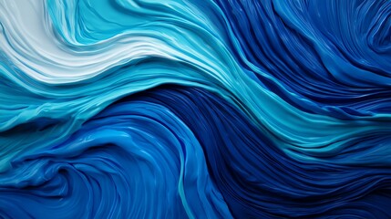 Water-inspired blue arcs merging, nature abstract, fluid peaceful form