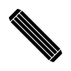 Wooden dowel rod line art outline icon vector illustration
