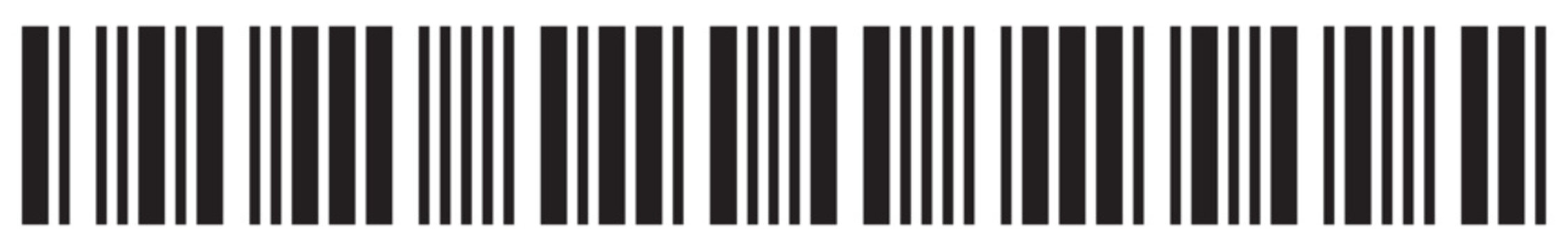 Barcode vector icon isolated on a white background. Flat design. Bar code sign symbol. Simple design. Vector illustration.