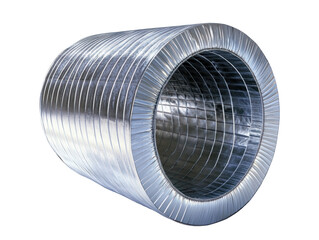 Large industrial metal ventilation duct section