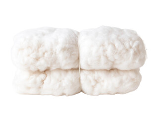 Soft Fluffy White Cotton Batting Bundle Isolated