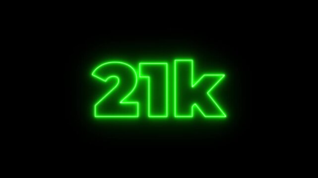 abstract, glowing, neon, light, 25K, letter, animation, followers, subscribers, electric, blue, lighting, text, black, background, social, media, milestone, celebration