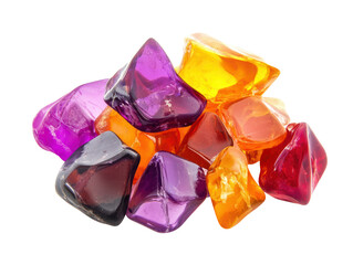 Colorful translucent jelly candy heap