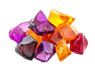 Colorful translucent jelly candy heap