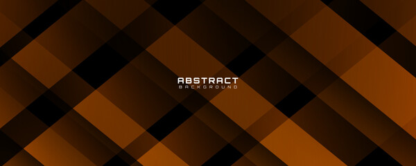 3D brown abstract background overlap layer on dark space with glowing squares effect decoration. Modern graphic design element cutout style concept for web, art, flyer, card, or brochure cover