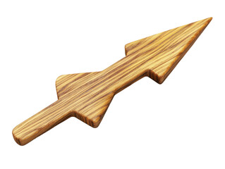 Wooden Arrow Shaped Cutting Board Isolated