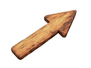 Rustic Wooden Arrow Pointer Isolated