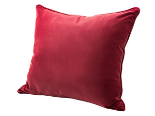 Red Velvet Throw Cushion Isolated