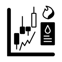 Oil trade market icon