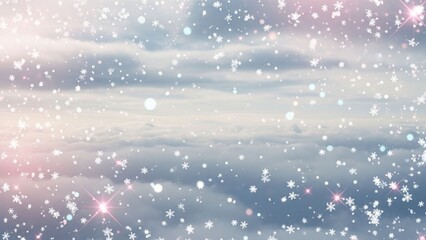 雪　空　雲　風景　イラスト
