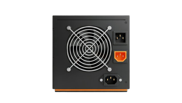 Computer Power Supply Unit (PSU) Isolated on White Background