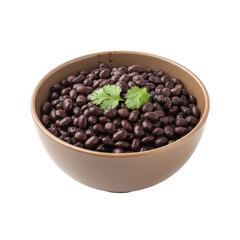 Fototapeta premium Hearty transparent Beans and Fresh Cilantro in a Rustic Bowl isolated on transparent