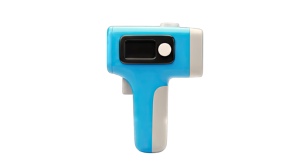 Blue Infrared Thermometer Isolated on White Background