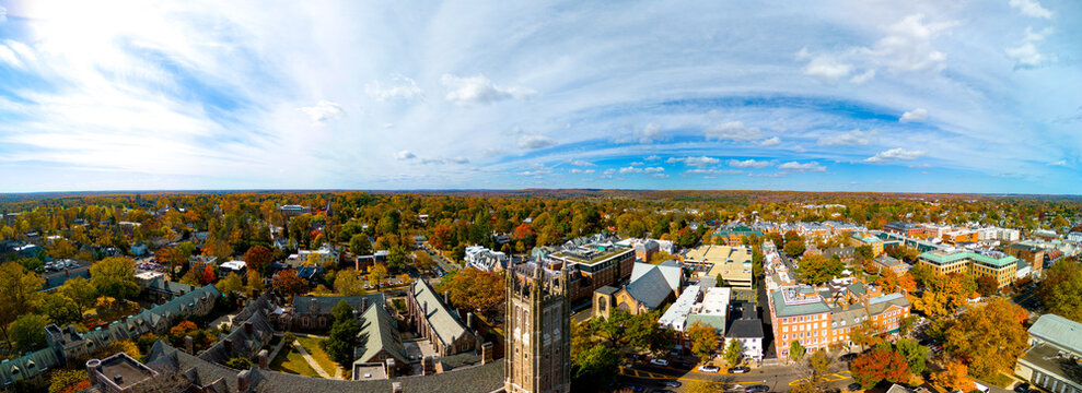 Princeton, New Jersey in Autumn from Above