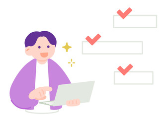 仕事をスムーズに進める男性