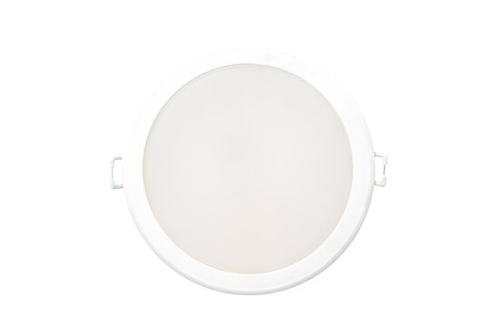 LED downlight, recessed ceiling type on isolated background. PNG File