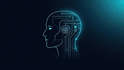 Human head with circuit design