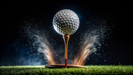 Dramatic Golf Ball Impact A Stunning Visual of Speed and Precision on the Green