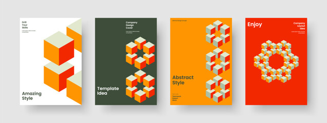 Obraz premium Abstract Brochure Template. Creative Report Layout. Modern Flyer Design. Banner. Business Presentation. Background. Book Cover. Poster. Notebook. Leaflet. Magazine. Brand Identity. Newsletter