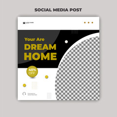 Dream Home Social Media Post Design Template