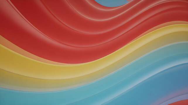 red yellow blue 3d abstract gradient background	