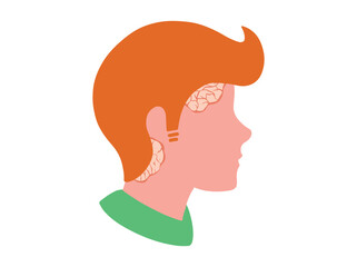 Psoriasis in Scalp Skin Illustration