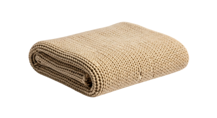 Neutral toned knitted throw blanket