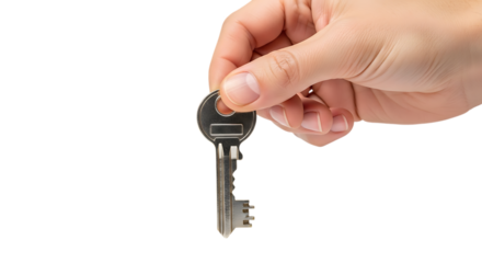 Hand holding a single key