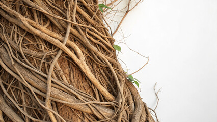 swirled organic texture featuring tangled dried plants