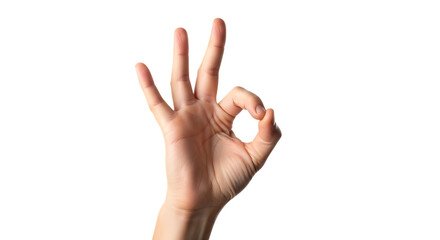 Hand making an ok sign