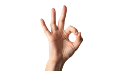 Hand making an ok sign