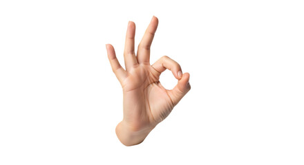 Hand making an ok sign